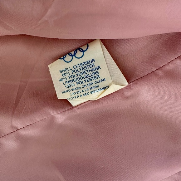 Vintage faux suede pale pink suit skirt set size 6 - Picture 7 of 16